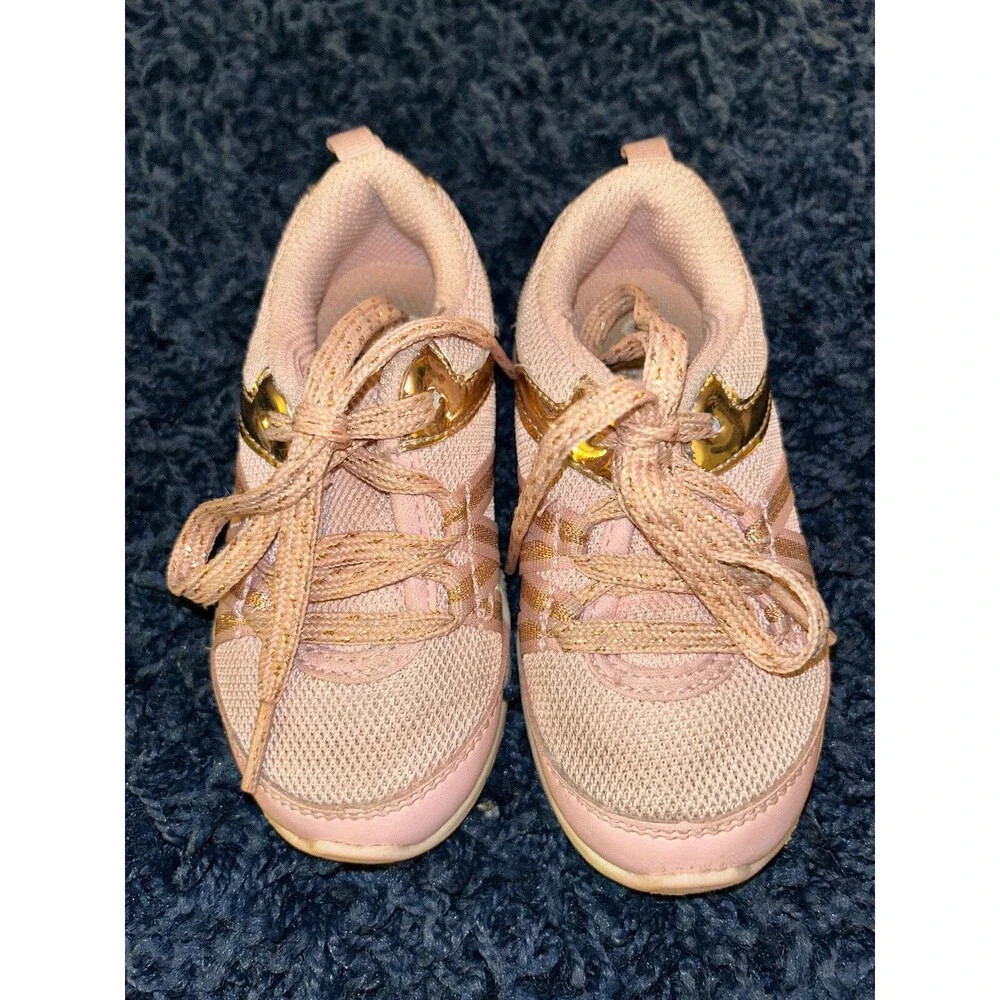 Pink and Gold Oshkosh Toddler Girls Sneakers Size 7